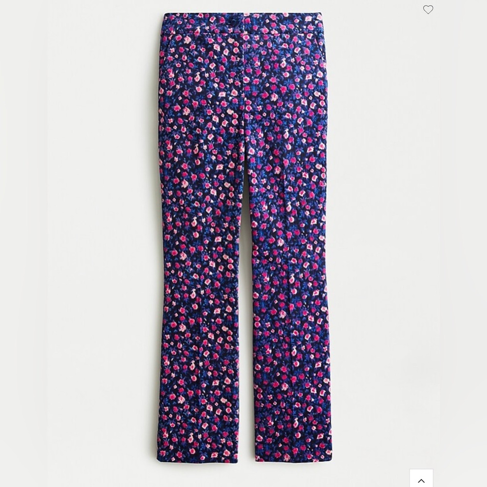 J Crew Kickout Cord Dotted Floral Coquette Whimsigoth High Waist Pant SZ 2